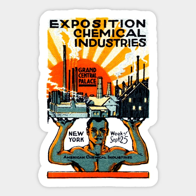 1917 New York City Chemical Expo Sticker by historicimage